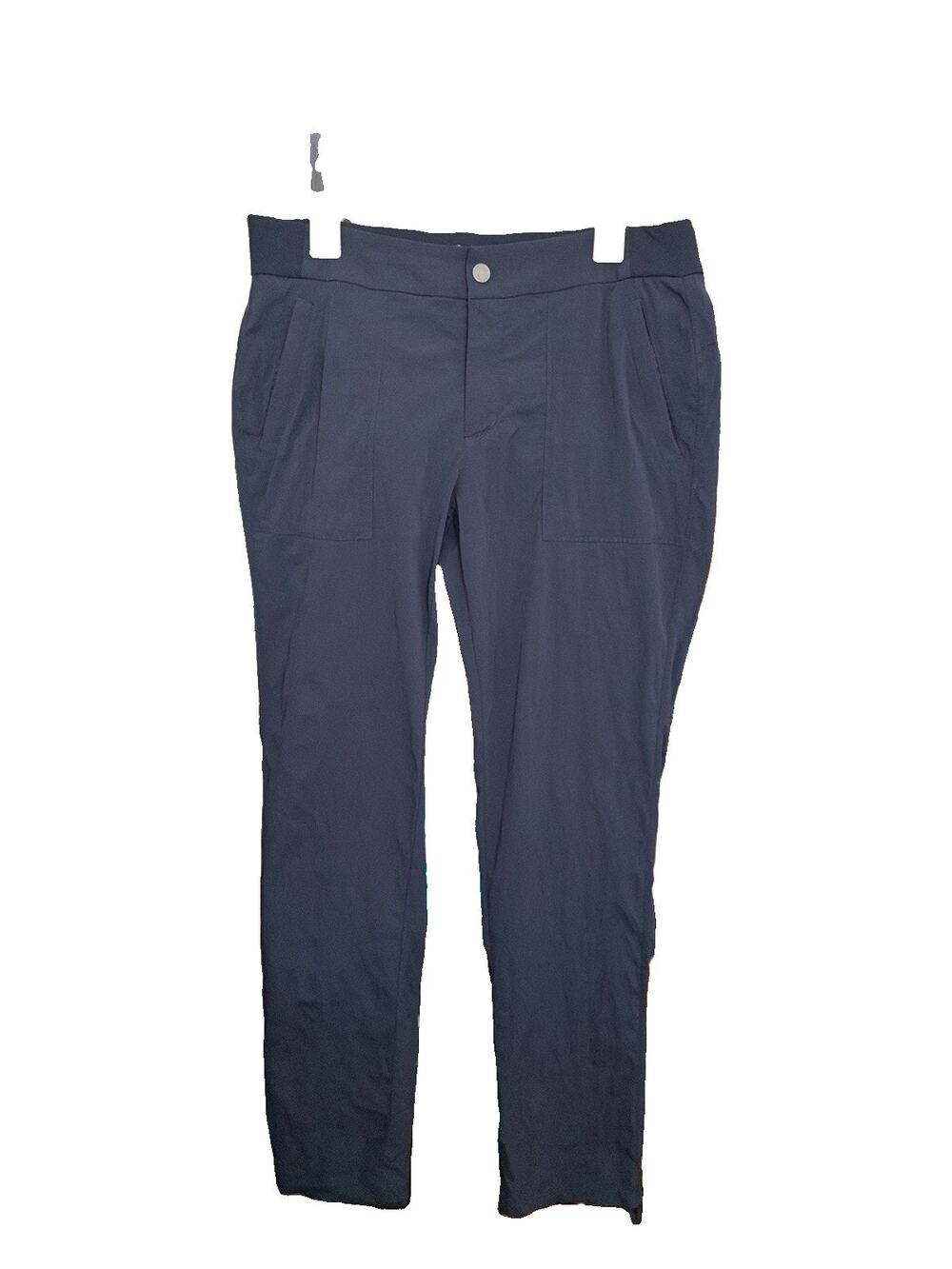 Athleta Trekkie North Straight Leg Pants Navy Travel Hiking Work Womens Size 12T